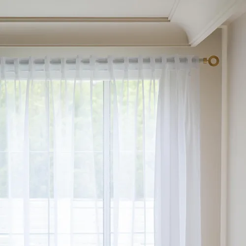 Miniatura 30 de Cortinas para ventana cortinas blancas traslúcidas de 90 pulgadas de largo, 2 paneles de cortinas de tul, paneles de ventana para cortinas de Blanco
