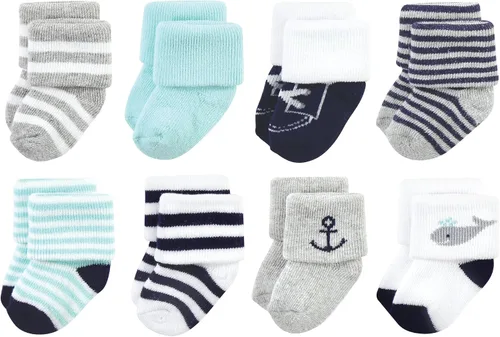Miniatura 101 de Hudson Baby - Calcetines de algodón para bebés recién nacidos y Terry para niñas bebés