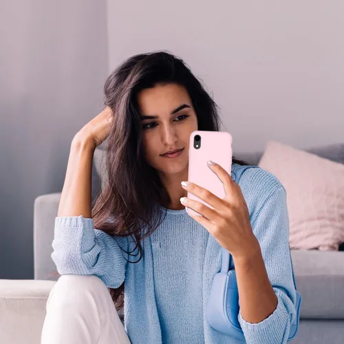 Miniatura 7 de Cordking Funda diseñada para iPhone XR, funda de silicona ultra delgada a prueba de golpes con [forro de microfibra suave antiarañazos], 6.1 Tiza