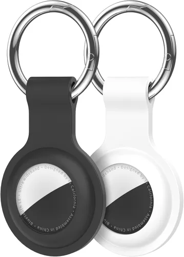 Miniatura 18 de Paquete de 4 llaveros compatibles con AirTag para AirTag de 1ª y 2ª generación, para AirTag de 1ª y 2ª generación, funda para AirTag, rastreador