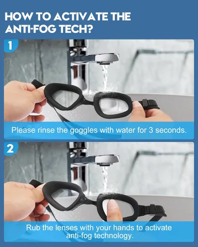 Miniatura 3 de Aegend Gafas de natación con tecnología antivaho mejorada, sin fugas, silicona suave para adultos, mujeres, hombres y jóvenes