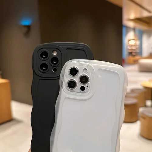Miniatura 3 de SKYLMW Compatible con iPhone 6s Plus/6 Plus Case de 5.5", Linda Kawaii Marco Ondulado Rizado Forma de Marco Funda de Silicona Suave Resistente a