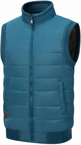 Miniatura 13 de Msmsse Chalecos de invierno para hombre, con forro polar, acolchado, casual, sin mangas