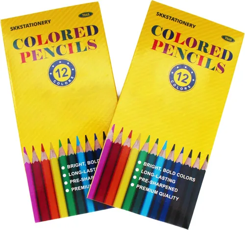 Miniatura 2 de SKKSTATIONERY 144 lápices de colores, preafilados, lápices para colorear a granel, suministros de regreso a clases, regalos de Navidad