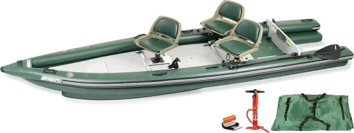 Miniatura 7 de Sea Eagle FSK16 FishSkiff - Barco de pesca inflable de 16 pies, alta presión, con costuras en gotas, para 1-3 personas, sin marco, con quilla