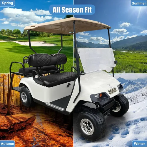 Miniatura 7 de EZGO Funda de Asiento, Funda de Asiento Delantero para Carrito de Golf Compatible con EZGO TXT 1994-2013 y EZGO RXV OEM Cojín de Asiento Ordinario