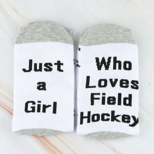 Miniatura 4 de CMNIM Calcetines novedosos de regalo de hockey sobre césped para niñas, solo una chica que ama el hockey sobre césped, regalo para jugadores