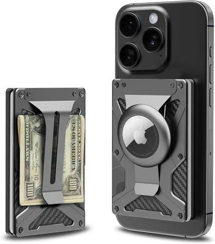 ILYMUS Slim Wallet For Men, RFID Wallet For Men, Magnetic Phone Wallet With Money Clip, For Air tag Wallet For Men