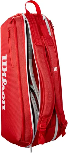 Miniatura 4 de Wilson 2025 Super Tour - Bolsas para raquetas de tenis rojas - Rojo/Blanco