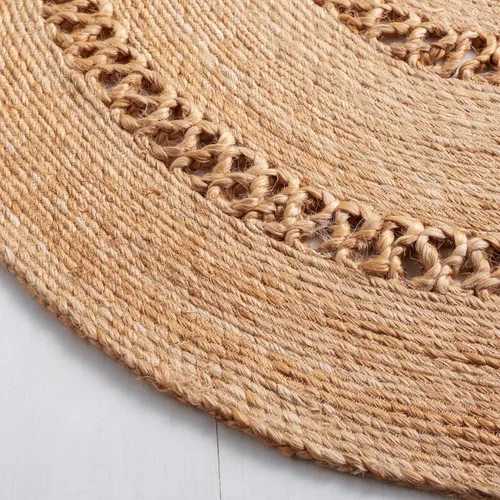 Miniatura 3 de SAFAVIEH Colección redonda de fibra natural NFB254A de 3 pies, redonda, natural, hecha a mano, estilo bohemio, con encanto de yute