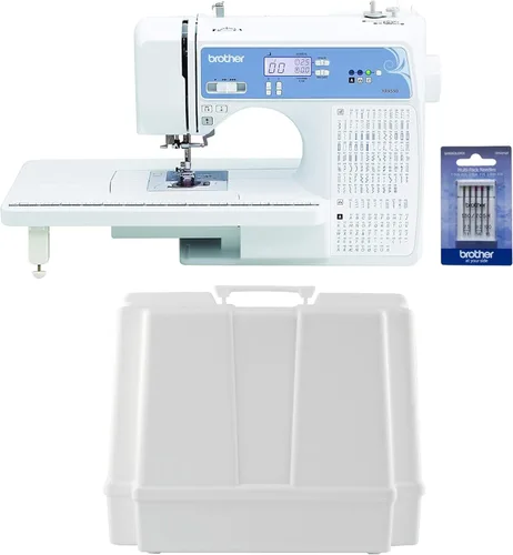 Miniatura 9 de Brother Máquina de coser y acolchar, computarizada, 165 puntadas integradas, pantalla LCD, mesa ancha, 8 pies prensatelas incluidos, blanco, 20x12x17