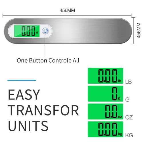 Miniatura 3 de AlfaView Digital Luggage Scale with Hook Straps, Portable Electronic Hanging Suitcase Scale with Tare Function, Hanging Scales Handheld Luggage