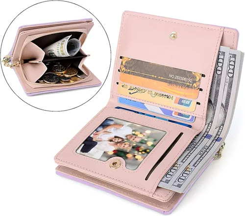 Miniatura 2 de UTO Wallet for Girls PU Leather Card Holder Organizer Women Small Cute Coin Purse Orange