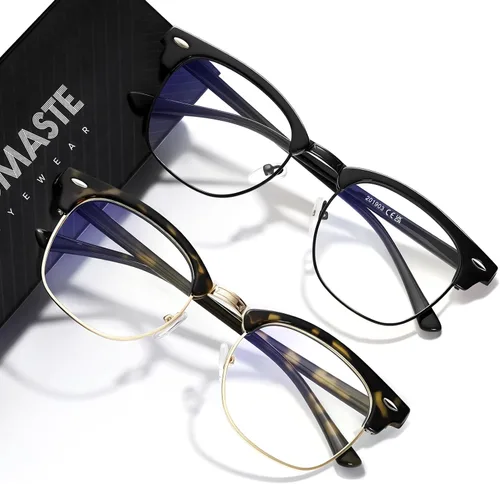 Miniatura 51 de Gafas de Luz Azul para Mujer/Hombre Gafas de Computadora de Luz Azul para Mujeres/Hombres A04-cristal marco plateado