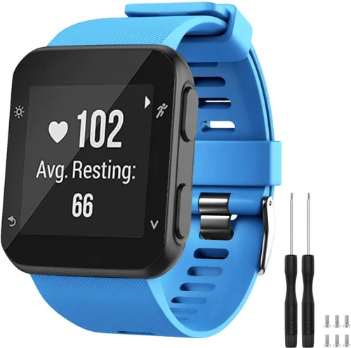 Miniatura 8 de GVFM banda compatible con Garmin Forerunner 35, silicona suave correa de repuesto para reloj inteligente Garmin Forerunner 35, se ajusta a muñeca