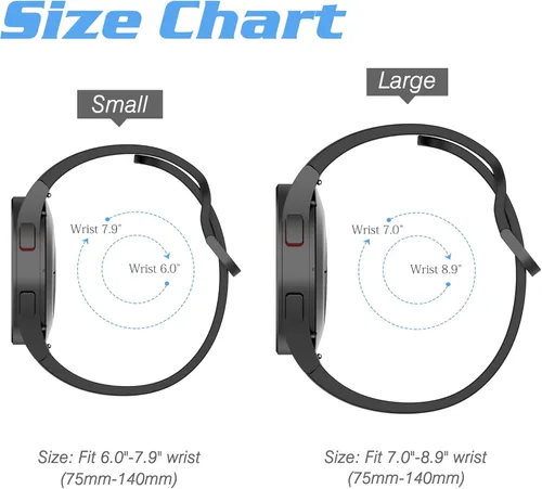 Miniatura 3 de HSWAI Paquete de 10 correas sin brecha compatibles con Samsung Galaxy Watch 7 6 5 4 FE Band 1.575 in 1.732 in/Galaxy Watch 5 Pro 1.772 in/Galaxy