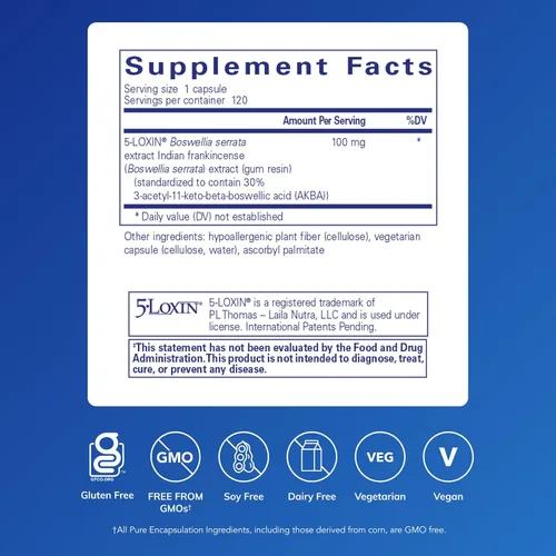 Miniatura 2 de Pure Encapsulations Boswellia AKBA Suplemento para apoyar las articulaciones, el sistema inmunológico, el tracto gastrointestinal y la salud