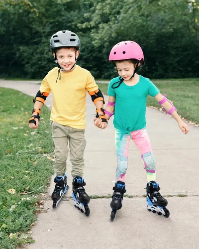 Miniatura 7 de Patines en línea para niños y niñas de 6 a 12 años, patines ajustables para principiantes con ruedas iluminadas para niños, jóvenes y adolescentes
