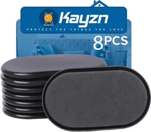 Miniatura 10 de Deslizador de muebles, 3-1/2 x 6 pulgadas, ovalado de alta resistencia, deslizadores de alfombra reutilizables para muebles, almohadillas móviles