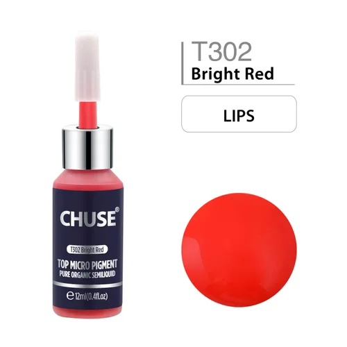 CHUSE Pigmentos labiales PMU 0.4oz/0.4 fl oz (T302 rojo brillante)