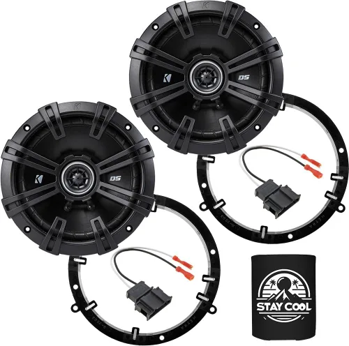 KICKER Altavoces de 6.5 pulgadas para Volkswagen Jetta/Jetta GLI 2003-2015 Kit de actualización - Par de DS Series con adaptadores y arnés, coaxial