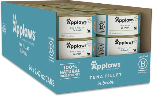 Miniatura 23 de Applaws Alimento húmedo natural para gatos en caldo, alimento húmedo enlatado de ingredientes limitados, sin aditivos, hecho con ingredientes