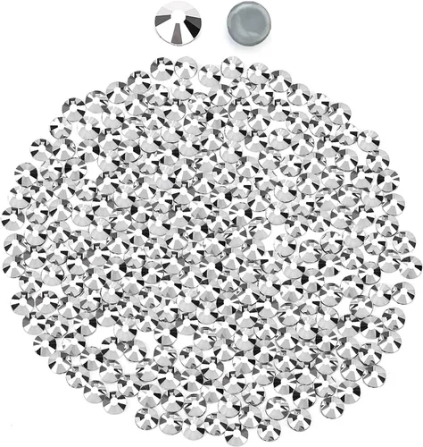 Miniatura 12 de Cristales negros redondos Hotfix de vidrio plano (SS12/3.2MM/1440pcs)