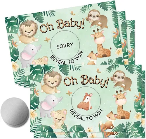 Miniatura 21 de 50 tarjetas de juego Panda-Monium para rascar, divertidas tarjetas de Pandas para fiestas de cumpleaños, fiestas de cumpleaños y amantes