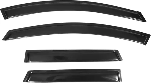 IKON MOTORSPORTS - Visera de ventana compatible con Nissan Murano 2009-2014, acrílico sin pintar, negro, protector de lluvia, deflector de aire de