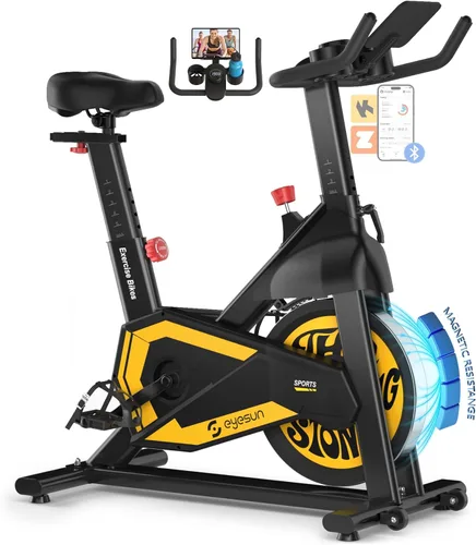 Miniatura 11 de Exercise Bikes for Home, Exercise Bike with Adjustable Friction, Brake Pad Resistance Silent Belt Drive, 330lbs Weight Capacity &Upgraded Version