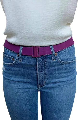 Miniatura 61 de Cinturón elástico ajustable – Cinturones para mujer, cinturón de cintura antideslizante, sin mostrar hebilla plana para mujer