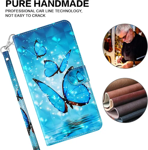 Miniatura 5 de Funda para Samsung Galaxy S22, cartera Flip Folio lindo 3D pintado de dibujos animados PU Funda de cuero PU para niñas mujeres ranuras para tarjetas