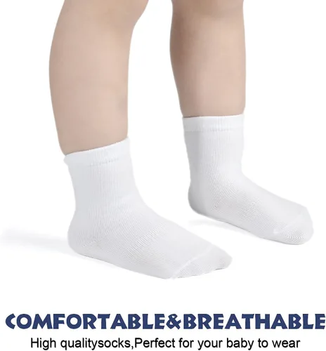 Miniatura 13 de EPEIUS Calcetines de bebé con empuñaduras para bebés y niños pequeños, calcetines antideslizantes de 6/12 pares
