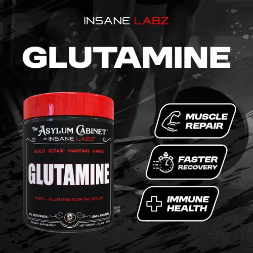 Miniatura 4 de Insane Labz Glutamina, 0.18 oz Porción, 60 porciones.