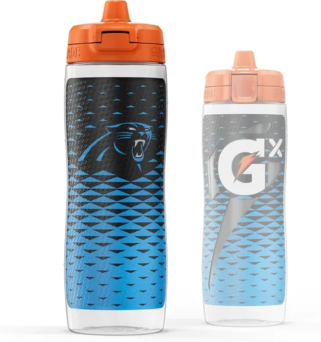 Miniatura 30 de Gatorade Gx NFL - Botellas antideslizantes para apretar, 30 onzas líquidas, sistema de hidratación Gx