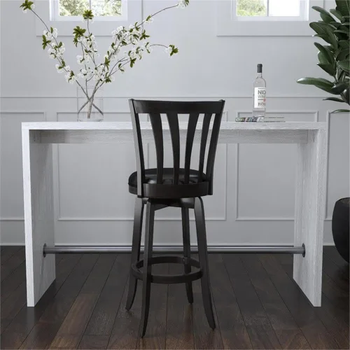 Miniatura 6 de Hillsdale Savana Taburete de cocina de madera, 29.5 pulgadas de alto, negro
