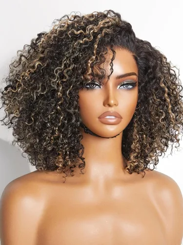 Miniatura 13 de LUVME HAIR - Peluca de cabello humano estilo Bob, de 8 pulgadas, precortada, sin pegamento, con cierre de encaje HD, predepilada, cabello humano