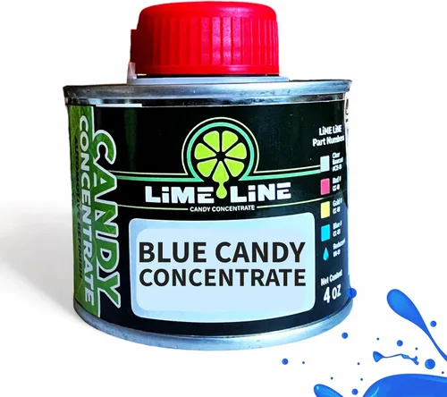 LiME LiNE 4 onzas de concentrado de caramelo transparente, pintura automotriz a base de solvente (Azul caramelo 4 onzas)