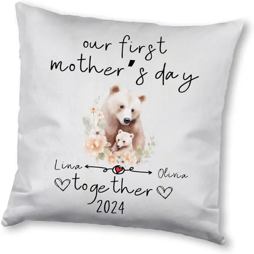 Miniatura 7 de Mother's Day Bear, Personalised Pillow Case Decor for Home, Present for Mom, Grandmother, for Her