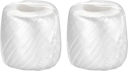 MECCANIXITY Cuerda de plástico de nailon de poliéster para el hogar para embalar manualidades de jardinería, 656.2 ft de longitud total, color Blanco