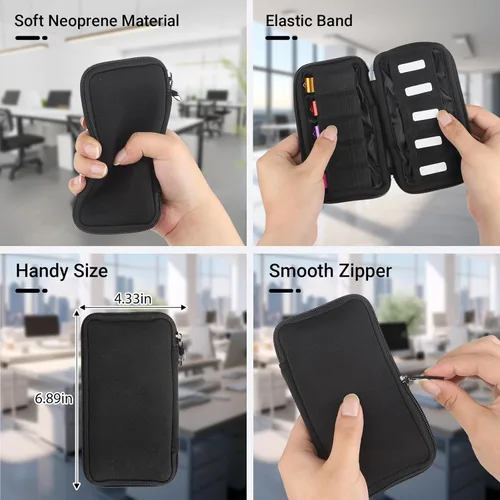 Miniatura 5 de Estuche para Unidad Flash USB de Material Suave, Estuche Soporte para Unidad Thumb, Organizador de Soporte para Unidad USB, Bolsa Portátil