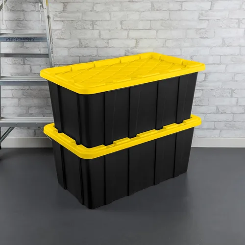 Miniatura 8 de Sterilite Paquete de 6 contenedores industriales, contenedores de almacenamiento de plástico con tapas, 17 galones, contenedores organizadores