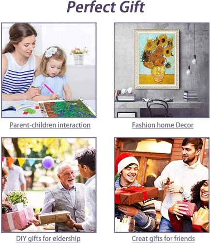 Miniatura 5 de Lorette con taza de café pintura por Henri Matisse 5D Diamond Painting Kit para adultos y niños, manualidades para decoración de pared del hogar, A9
