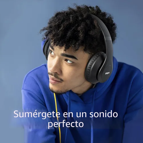 Miniatura 5 de Uliptz Auriculares Bluetooth inalámbricos, tiempo de reproducción de 65 horas, 6 modos de sonido EQ, auriculares estéreo de alta fidelidad sobre