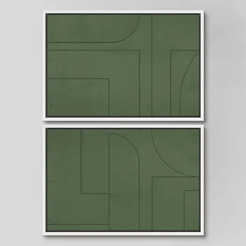 Miniatura 93 de SIGNWIN Lienzo enmarcado para pared, juego de arte sereno de paisaje de pantanos, ilustración rústica, arte moderno, minimalismo, decorativo