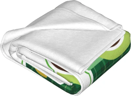 Miniatura 7 de Manta del día de San Patricio, manta decorativa de tréboles verdes irlandeses para primavera, 40 x 50 pulgadas, manta de franela suave para viajes