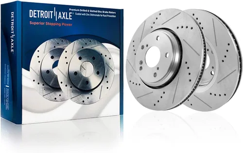 Miniatura 32 de Detroit Axle - Rotores de freno para Toyota Avalon 2020-2021 Camry 2020-2024, repuesto de rotores de freno de disco perforados y ranurados: rotor