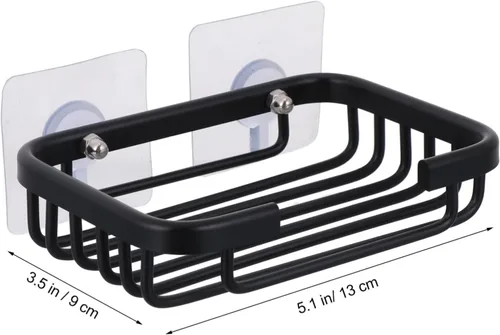 Miniatura 5 de COLLBATH 1 juego de jabonera de pared bandeja escurridor de jabón montado en la pared Soporte de jabón de baño Bandeja de secado Fregadero Estante