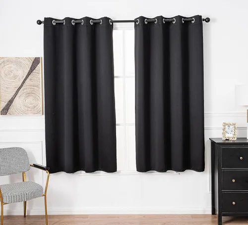 Miniatura 117 de PI Cortinas opacas para dormitorio, tratamiento de ventana con aislamiento térmico de anillo superior, cortinas oscurecedoras de habitación