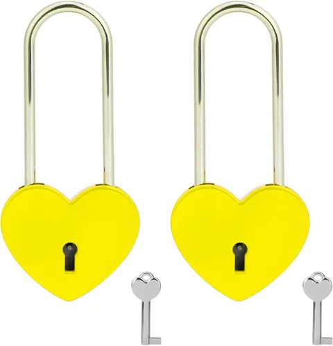 Miniatura 8 de Love Lock - Candado de corazón con llave para enamorados, boda, día de San Valentín, aniversario, viajes (con llave)
